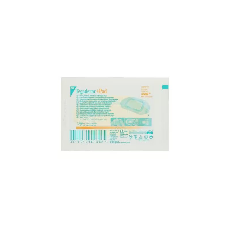 Transparent dressing with compress 3M Tegaderm+Pad 3582 5cm x 7cm - Box of 50