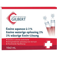 Aqueous eosin 2% sterile Gilbert single doses 2ml - Box of 10