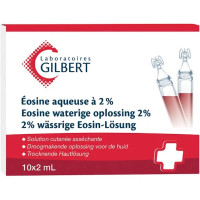 Eosine aqueuse 2% stérile Gilbert unidoses 2ml  - Boîte de 10