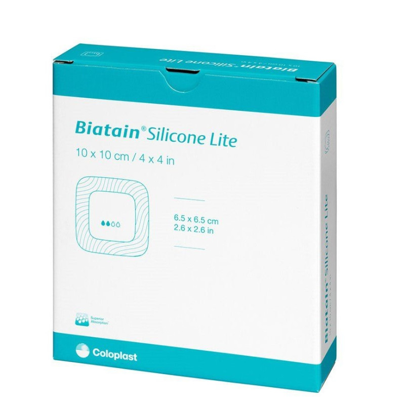 BIATAIN Silicone Lite Hydrocellular Dressing 10cm x 10cm - Box of 10