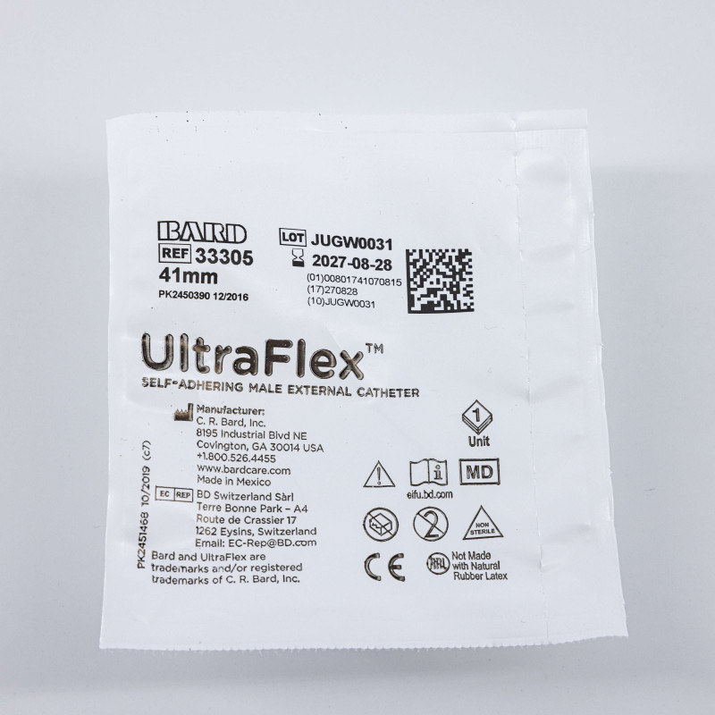 UltraFlex BD self-adhesive silicone penis sheath 25mm - Box of 30