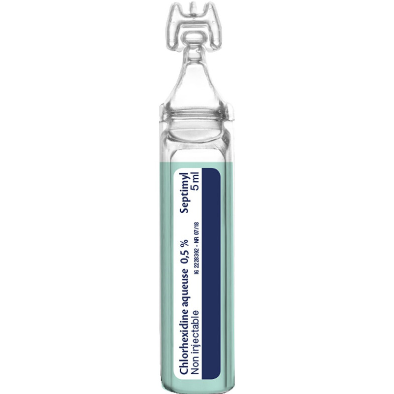 Chlorhexidine aqueuse 0.5% Septimyl Gilbert unidose 5ml - Boîte de 10