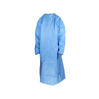 Single-use waterproof gown PP+PE 40grs/m2 with White tie - Sold by 120