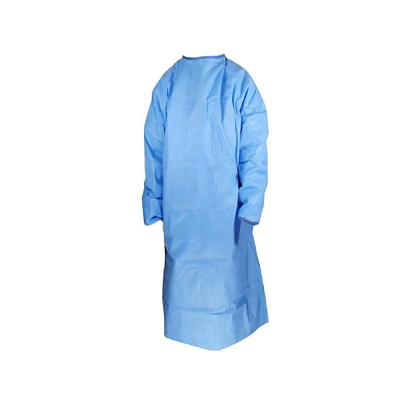 Single-use waterproof gown PP+PE 40grs/m2 with White tie - Sold by 120