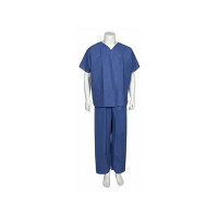 Pyjama manches courtes à usage unique 50grs/m2 3 poches Bleu marine S - Vendu par 80