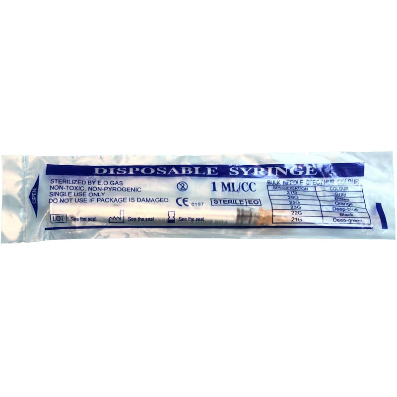 Disposable syringe 1ML - 25G - 1"