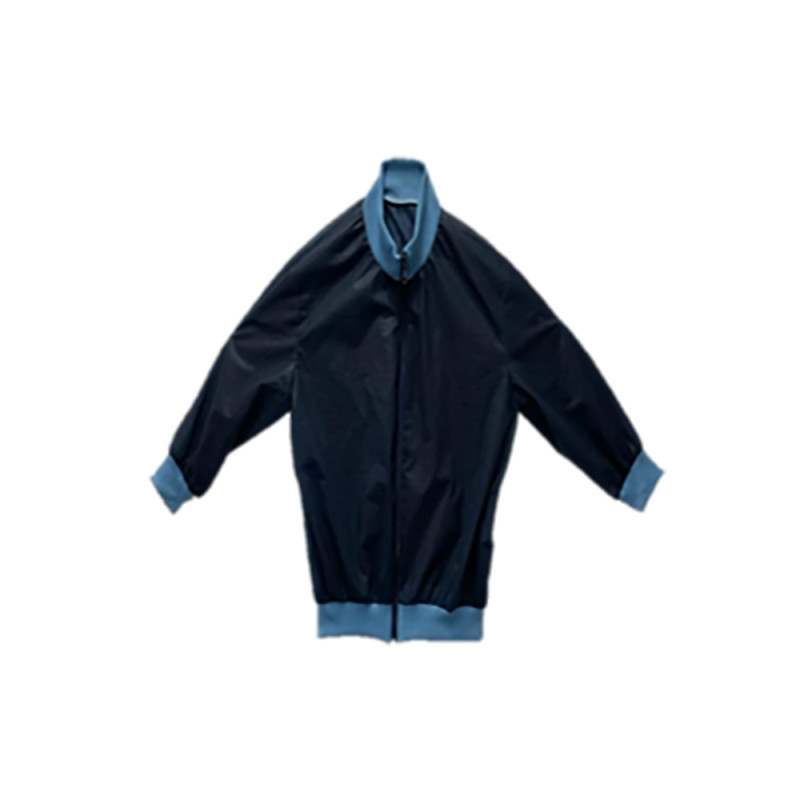 Disposable cold jacket PP50 3/4 sleeve zip Navy blue XL - Sold by 100