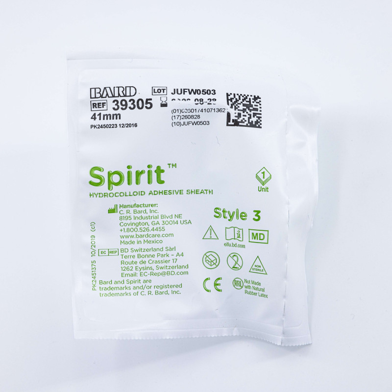 Spirit 3 BD penis sheath with hydrocolloid adhesive 25mm - Box of 30