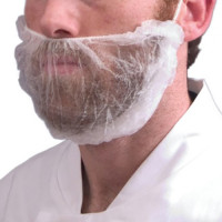 Cache barbe à usage unique - Blanc - Sachet de 100