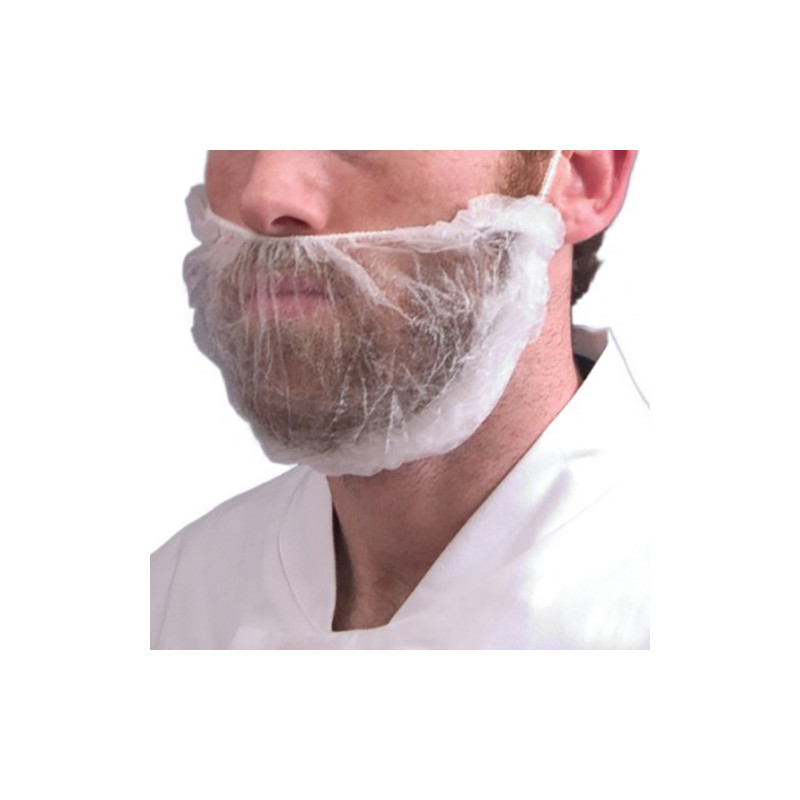 Single-use beard cover - White - Bag of 100