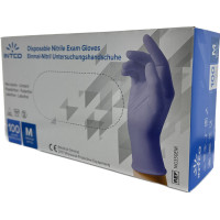 Nitrile powder-free disposable glove non-sterile Purple Intco L - Box of 100