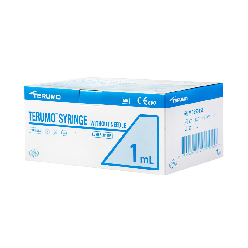 3-body syringe TUBERCULINE 1ml needle-free TERUMO - Box of 100