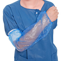 Disposable cuff 50cm x 20cm, PE 20µ Blue - Bag of 100