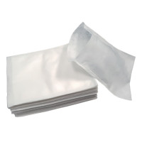 Disposable washcloth 14.7cm x 21cm, PE 75g/m2 White - Bag of 50