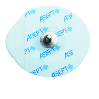 Electrode ECG Asept à bouton pression gel solide, diam.50mm - Sachet de 60