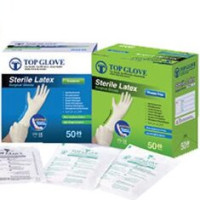 Sterile powder-free latex surgical glove size 7 - Box of 50 pairs