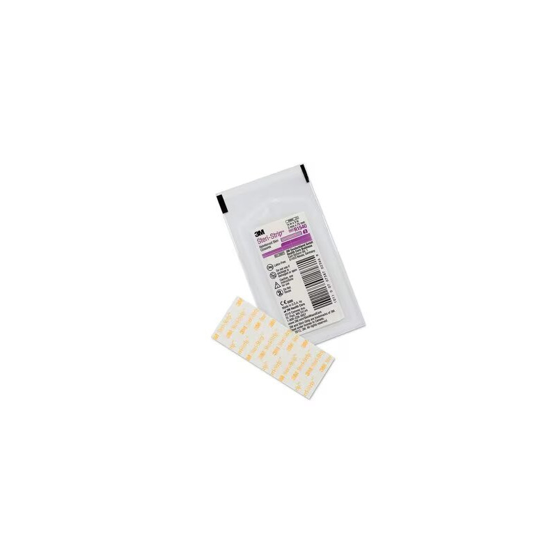 Steri-Strip Violet 3M with reinforced support 75mm x 3mm pouch of 5 sutures - Box of 50