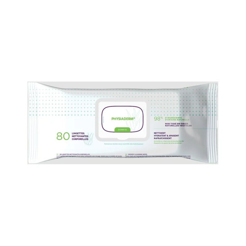 PHYSIADERM body cleansing wipes - Bag of 80